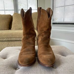 Tecovas tan suede "The Johnny" boots. Size 12